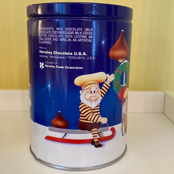 Vintage 1993 HERSHEY’S Holiday Classic Series Round Canister Tin #5 Elves Xmas - Picture 6 of 14